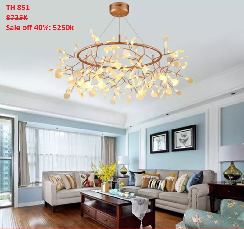 den chum1 - Cách chọn đèn chùm trang trí cho phòng khách đẹp lung linh.